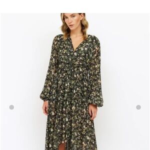 Rococo Sand Cream Tiered Wrap Sundress